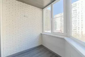 Отделка ламинатом лоджии Утюжок с объединением