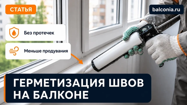 Герметизация швов на балконе
