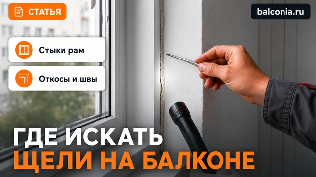 Балкон продувает: осмотр щелей и примыканий