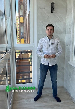 Кварцвинил в дизайне современного балкона